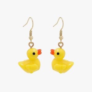 Yellow Duck Earrings